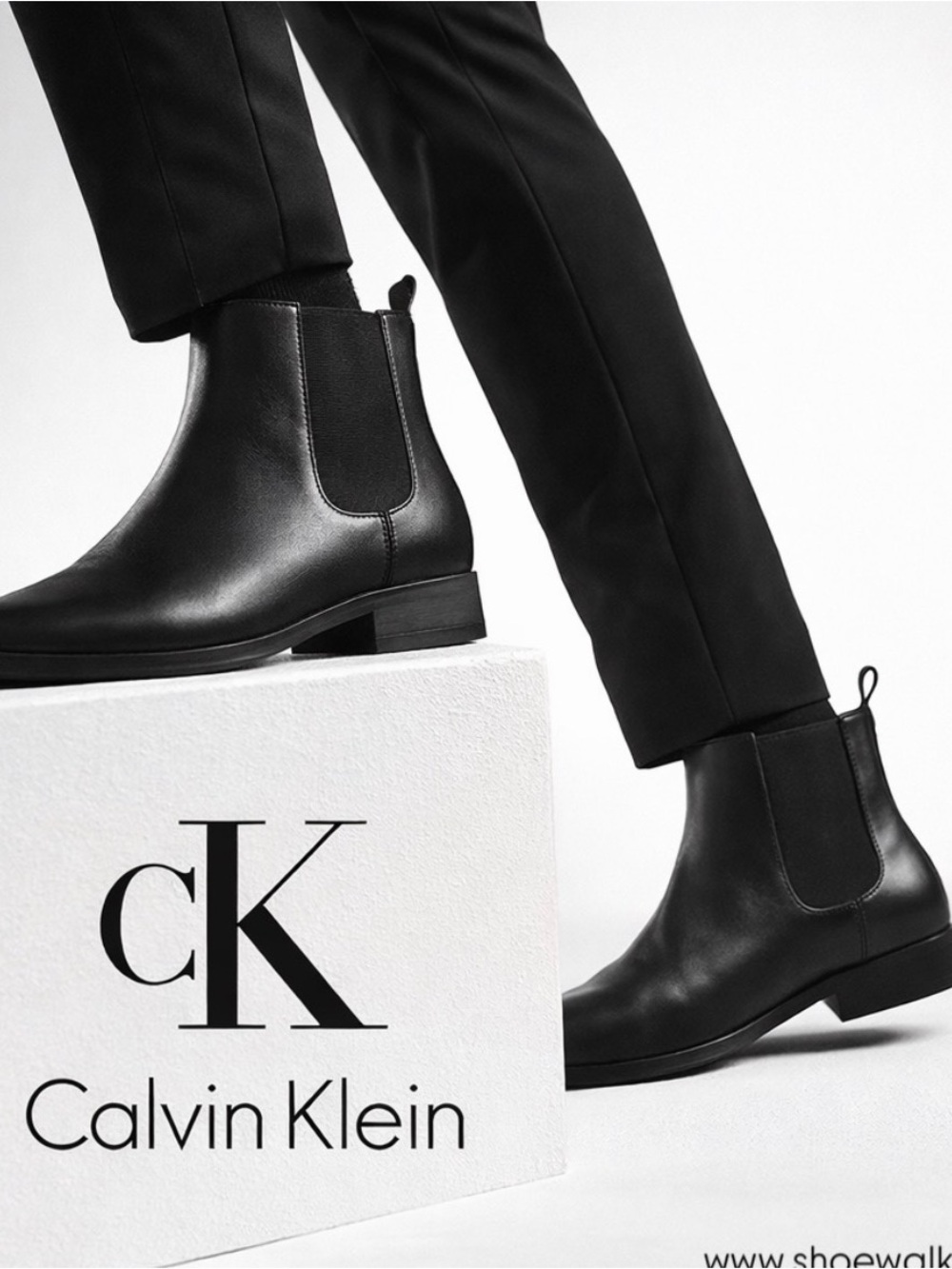 Calvin Klein Black Men's Chelsea Ankle Boots